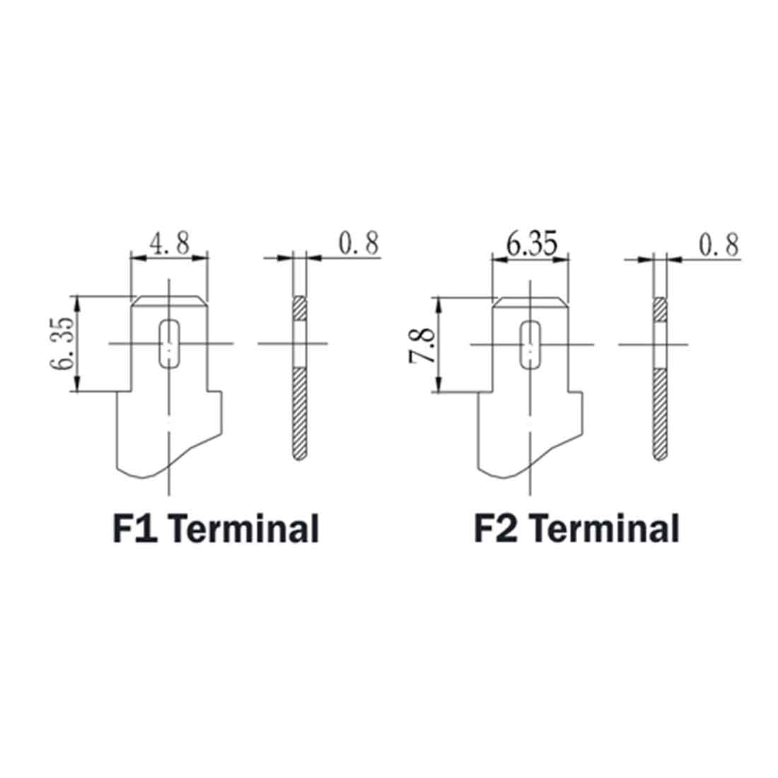 F1 to F2 Terminal Adapters 2 Pcs/1 Pair BatteryGuru